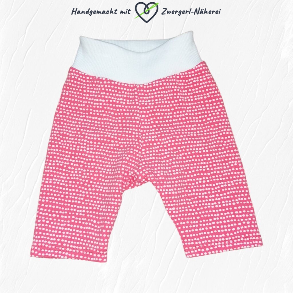 7/8 Kinder-Leggings Punktelinie Koralle Bio-Baumwolle