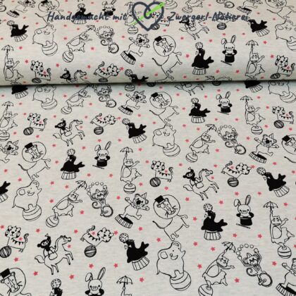 Baumwolljersey-Zirkustiere-hellmit