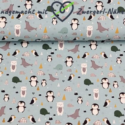 Baumwolljersey-Stoff Arktis blau