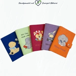 Elter-Kind Hülle Filz personalisiert in A5 oder A4 für Dokumente, e-card, Pass, Ultraschallbilder und mehr.
